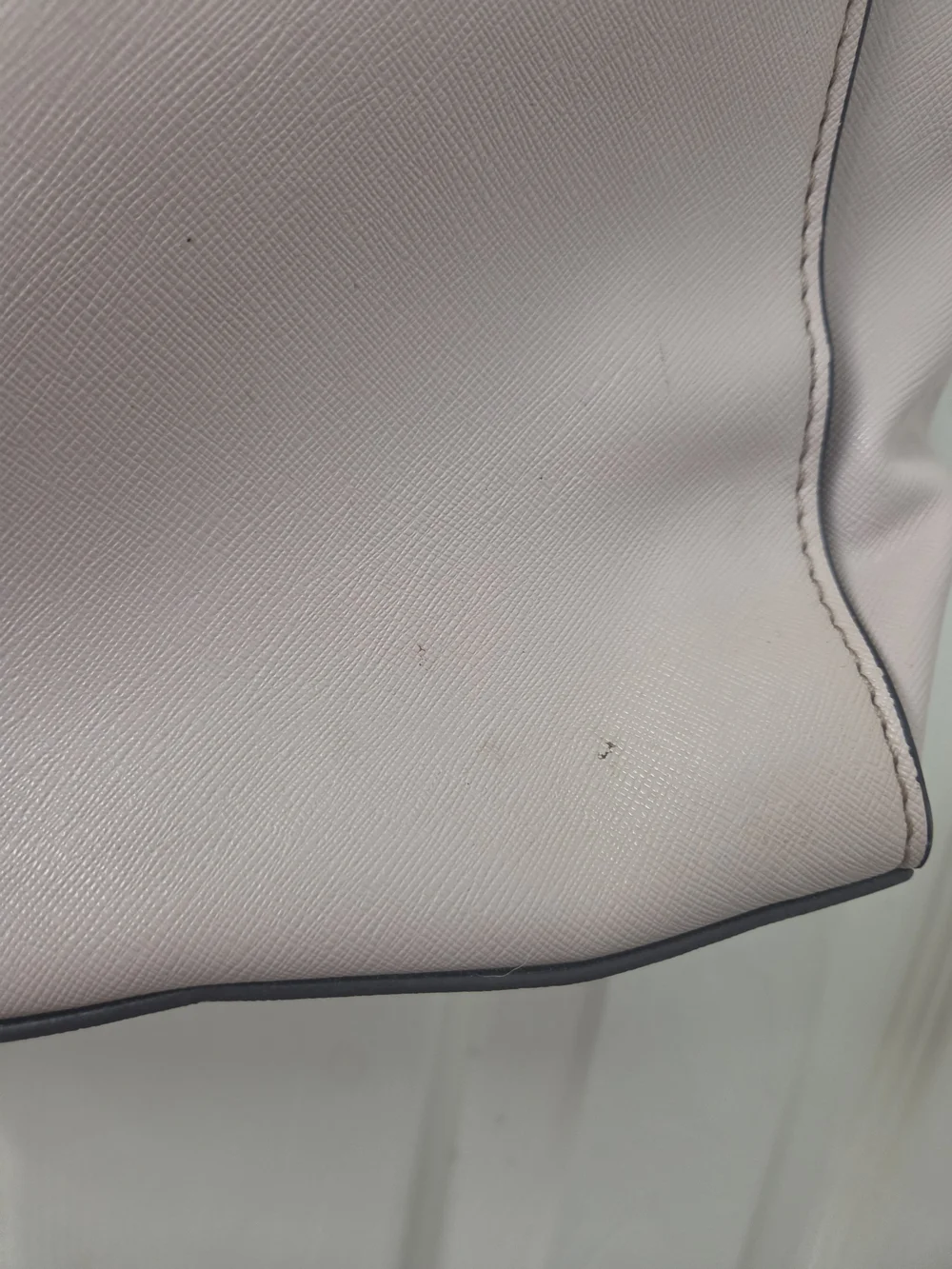 Nine West Light Pink Saffiano Satchel with Tassel Charm